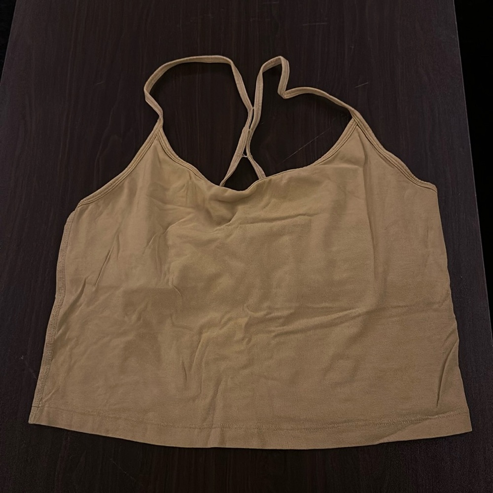 PINK. large green tank top